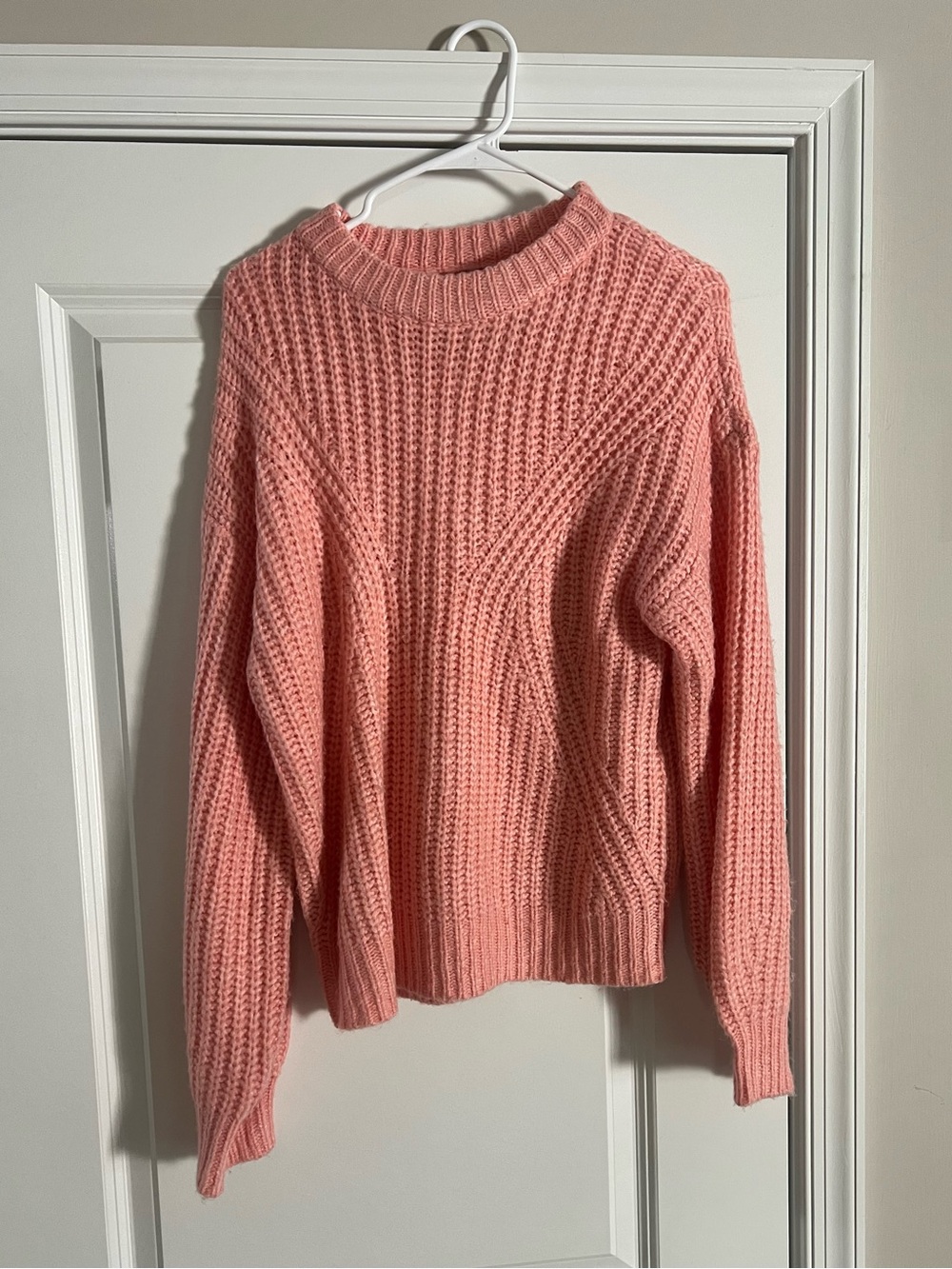 a new day Pink Chunky Crewneck Sweater